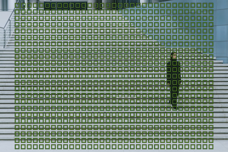 Illustrazione che mostra i 759 punti AF a rilevamento di fase densamente distribuiti sul sensore di immagine.