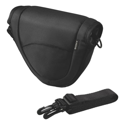 Sony LCS-SC8 Custodia Morbida Compatta Per Fotocamera DSLR E SLT – Borsa Imbottita Con Tracolla E Scomparti, Colore Nero